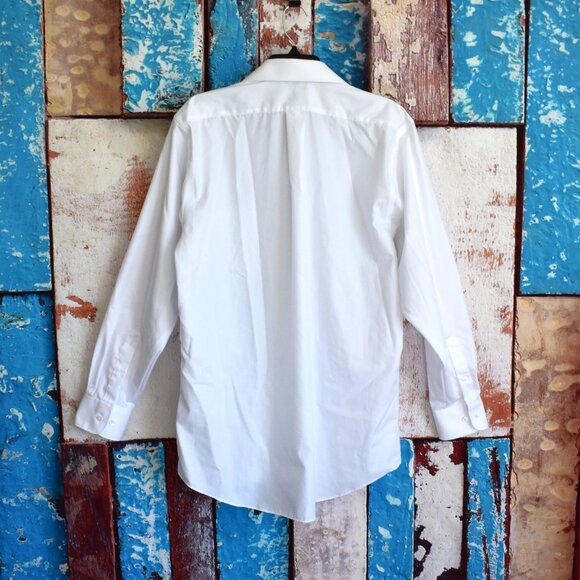 Men's Yorkshire VI Dress Shirt Long Sleeve Button Up SIZE 16 White - Picture 7 of 12